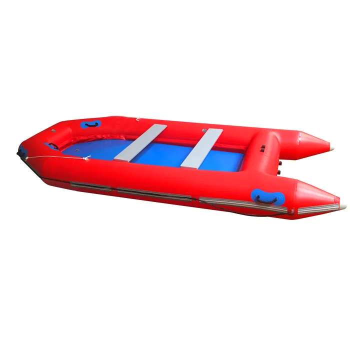 4.2 m אורך ברזנט PVC מטרה כפולה מתנפח סירת <span class=keywords><strong>סירות</strong></span> צף שטוח תחתון <span class=keywords><strong>סירות</strong></span> עם משאבה חשמלית הצלת אימון