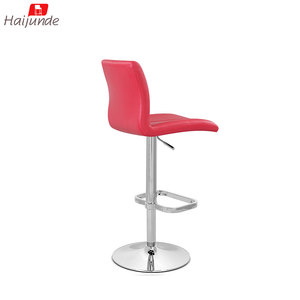 Sillas de Barra con Reposapiés de Metal de Color Rojo/Taburetes de Barra/Muebles de Cocina - Product Image 4