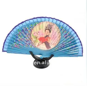 Chinese Folding Fan, Bamboo ribs paper Fan, fabric Fan Craft Fan,