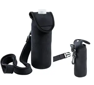 Neoprene Bottle Carrier With Detachable Adjustable Strap Drink Holder Water Bottle Holder