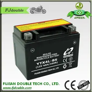 12 volts 4 amp bateria, 12 v 4ah pilhas da motocicleta bateria seca feita na china