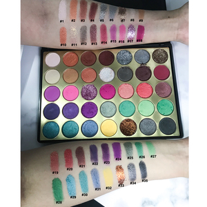 Más de 35 colores paleta de sombra de ojos de Color cálido brillo mate de sombra de ojos cosméticos - Product Image 6