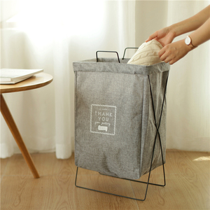 Cesto para <span class=keywords><strong>Ropa</strong></span> Sucia <span class=keywords><strong>de</strong></span> 15'' <span class=keywords><strong>de</strong></span> Alto, <span class=keywords><strong>de</strong></span> Tela y Alambre, con Asas, para Dormitorio, Residencia Universitaria o Lavandería, Gran Capacidad, Buen Precio - Product Image 5