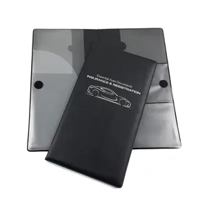 Custom PVC Essential Auto Documents Holder Plastic Insurance Folder Car Registration Holder