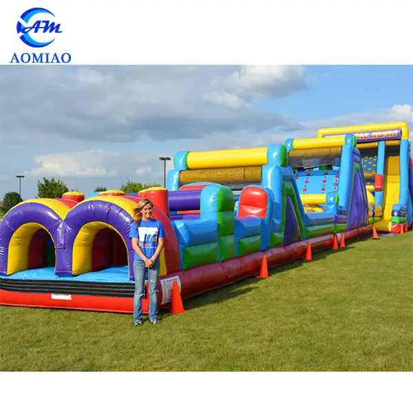 Chất Lượng Cao Phổ Biến Vui Inflatable Obstacle Course Đối Với Người Lớn Và Trẻ Em