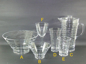 เหยือกน้ำอะคริลิกพลาสติกขนาด 90 ออนซ์ ลายนูน พร้อมฝาปิด ดีไซน์ทันสมัย - Product Image 5