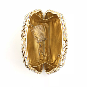 Braut Hochzeit Kristall Strass Abend <span class=keywords><strong>Clutch</strong></span> Taschen goldene Geldbörse OC3691 - Product Image 6