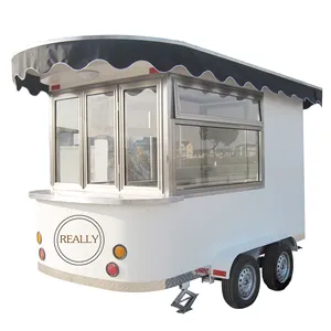 OEM Functional 750KG antique food cart moving food cart mobile snack kiosk van trailer