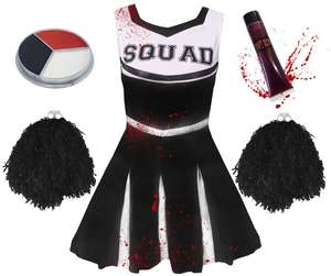 2023-sexy Cheerleader Outfit Halloween Women Schoolgirl Gleeing Cheerleader  Uniform High School Cheerleading Costume-i