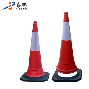 אדום ולבן רעיוני 75CM PE גומי כביש קונוסים תנועה למכירה - Product Image 3