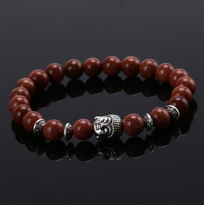 Ónix natural Tigre ojo piedra pulseras para las mujeres con plata antigua Cabeza <span class=keywords><strong>de</strong></span> Buda pulsera regalo <span class=keywords><strong>de</strong></span> joyería - Product Image 2