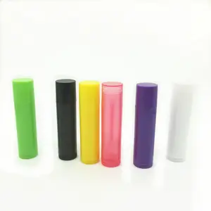Tabung Pipa Plastik Pelembab Bibir, Lipstik Warna-warni Kecil 5 Ml