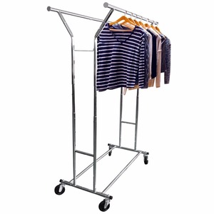 Porte-vêtements à Double Rail Simple, de qualité commerciale et robuste, avec <span class=keywords><strong>roulettes</strong></span>, vente en gros - Product Image 2