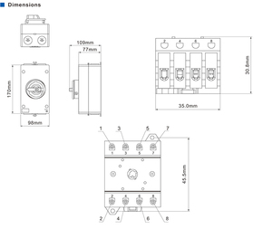 PIRS/SAIPWELL Prix DC 1000 V Électrique Solaire Isolateur pour PV Système - Product Image 6