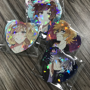 Heart Shape <strong>Star</strong> Shape Holo Holography Button <strong>Badges</strong> Laser Film Reflective <strong>Badge</strong> - Product Image 6