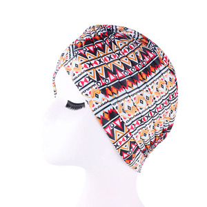 Phong cách dân tộc in hoa mùa xuân đầu quấn khăn trùm đầu Phụ Nữ Hoa Twisty CHEMO cap Twist Turban - Product Image 6