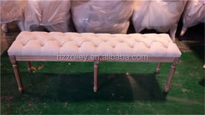 Caliente de moda estilo europeo tela de tapicería otomana banco heces / antique extremo de la cama heces - Product Image 3