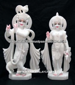 White Marble Radha Krishna Statues - Product Image 1
