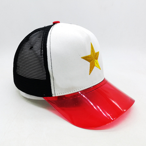 Chapeau de camionneur en mousse de PVC, chapeau rouge avec bord en PVC Transparent, casquette de camionneur en maille à 5 panneaux - Product Image 3