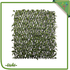Diseño A Medida económica buen precio de hoja de Tela Artificial valla tipo de <span class=keywords><strong>planta</strong></span> de plástico verde de la pared - Product Image 5
