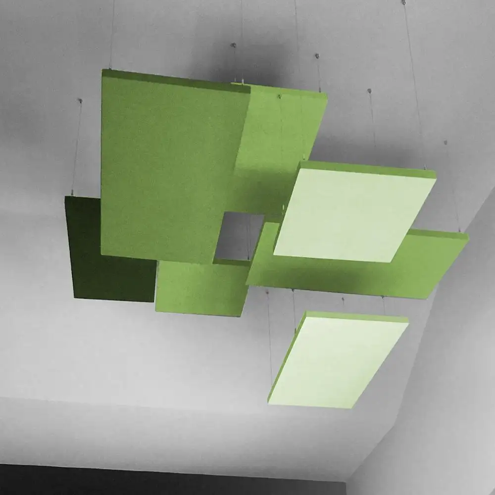 Ceiling tiles soundproof polyester acoustic ceiling baffle tiles