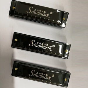 Vente en gros bon marché Sinomusik Custom Brand 10 trous C Tone Chrome PlateHarmonica Brass Reed Education Instrument de musique - Product Image 1