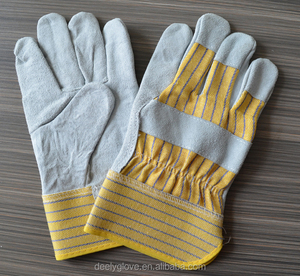 Seguridad cow grain leather gloves work gloves heavy To <span class=keywords><strong>the</strong></span> Construction - Product Image 6