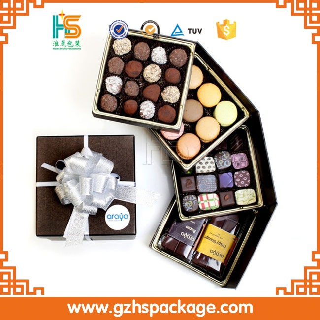 Новый дизайн роскошный бумага картон подарочная коробка упаковка с лентой, для шарфа, шоколад, свадебный подарок коробка