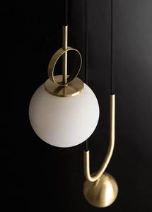Lustre de salle à manger moderne, lampe créative et originale, lustre à <span class=keywords><strong>boules</strong></span> de verre dorées - Product Image 2