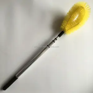 Eave roof dust cleaning brush with telescopic handle