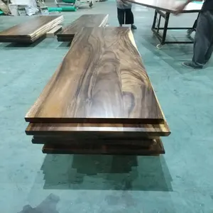Meja Makan Lempengan Besar Kayu Kenari, Panjang 1.2 Meter