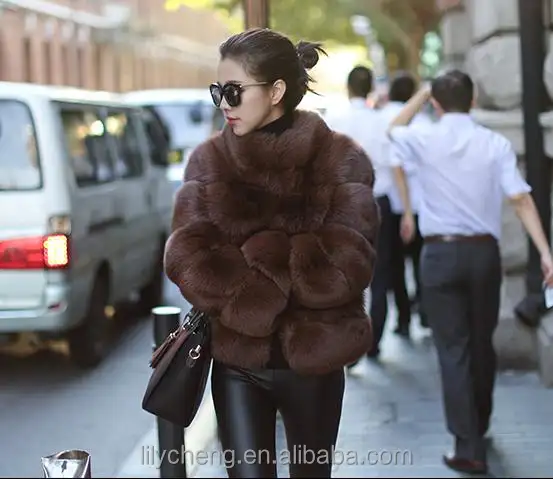 Áo Khoác Mùa Đông Cho Nữ Theo Yêu Cầu Bán Buôn Thời Trang Chất Lượng Cao Faux Fox Fur Coat Giá Xuất Xưởng Thâm Quyến Lily Cheng