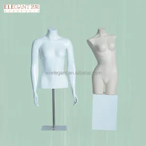 Maniquí femenino de medio cuerpo y fibra de vidrio desnuda para mujer, maniquí Sexy para la parte superior del cuerpo, maniquí de género para exhibición de ropa