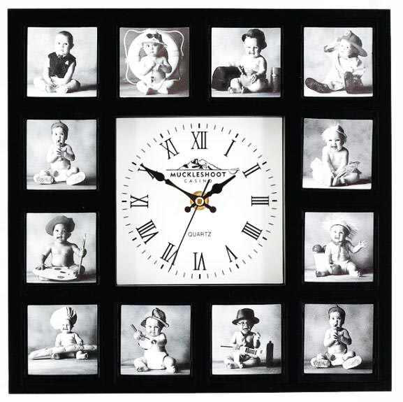 foto wanduhr mit rahmen