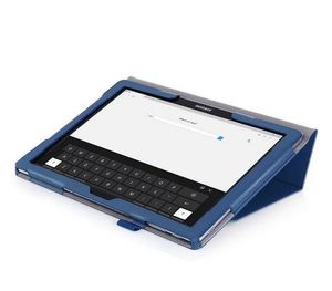 Custodia a libro in pelle per Samsung <span class=keywords><strong>Galaxy</strong></span> <span class=keywords><strong>Tab</strong></span> Pro <span class=keywords><strong>S</strong></span> con cinturino elastico, porta carte, stilo - Product Image 4