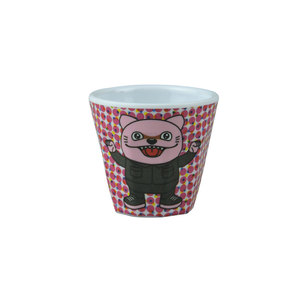 Fumetto personalizzato logo stampato 30 ml <span class=keywords><strong>di</strong></span> plastica melamina Super piccolo nove angolo tazza - Product Image 1