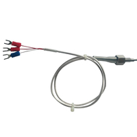 Duchin WZPK2-000HA Dual SS316 3-Wire Pt100 Sheath RTD Probe dengan Kabel PTFE, Berperingkat IP65, Bersertifikasi CE ROHS ISO, OEM, Garansi 1 Tahun
