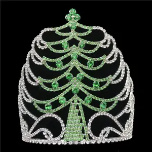 Concurso de árvore de natal, atacado coroa de cristal personalizado