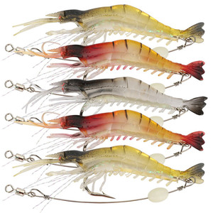 TOPIND Esca <span class=keywords><strong>Artificiale</strong></span> Morbida in PVC ad Alta Simulazione, Attrezzatura da <span class=keywords><strong>Pesca</strong></span> Luminosa, Esca a Forma di <span class=keywords><strong>Gamberetto</strong></span>, Vendita Calda - Product Image 1