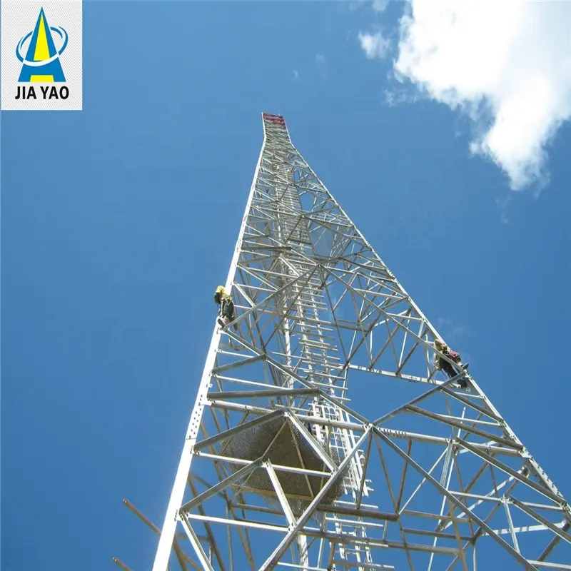 תמיכה עצמית טלפון סלולרי אות שידור אנטנת fm רדיו תחנת תקשורת ברזל 3 רגליים זוויתי מגדל