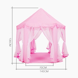 Grande <span class=keywords><strong>Tenda</strong></span> Giocattolo a Forma di Castello <span class=keywords><strong>Principessa</strong></span> per Bambini, Esagonale, Verde, Blu, Rosa, per Interni ed Esterni - Product Image 5