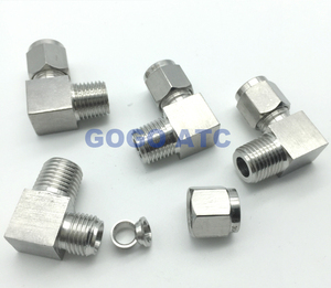 Raccordo Rapido ZG3/8 Filettatura Maschio D.E. 8 mm Tubo Rigido Acciaio Inox Gomito ad Angolo Retto Connettori Flessibili per Tubi <span class=keywords><strong>Sanitari</strong></span> - Product Image 4