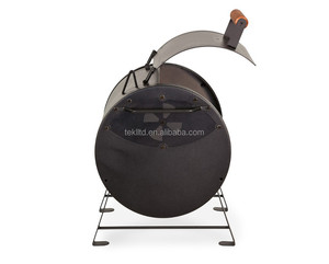 Tabletop Portable acero pesado <span class=keywords><strong>barril</strong></span> cuerpo barbacoa parrillas de carbón fumador para <span class=keywords><strong>camping</strong></span> de exterior Patio - Product Image 4