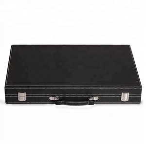Classic Style Luxury Handmade PU Leather <strong>Travel</strong> <strong>Backgammon</strong> <strong>Set</strong> - Product Image 2