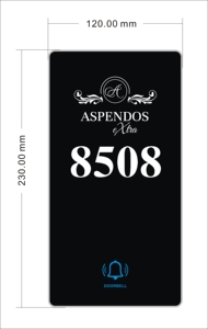 Khách sạn doorplate DND hệ thống với khách sạn tùy chỉnh logo và ngôn ngữ <span class=keywords><strong>LCD</strong></span> doorplate khách sạn cảm ứng chuyển đổi - Product Image 3