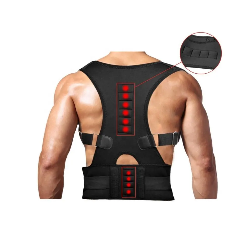 Fully Adjustable Posture Lumbar Support Belt Back Magnetic Posture Corrector Back Support