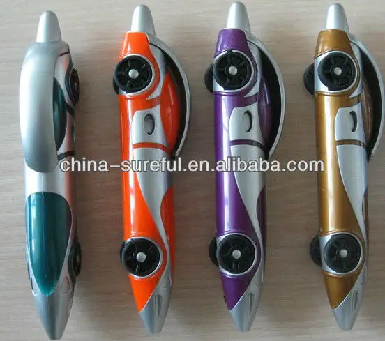 Coche de carreras bola pluma bolígrafos de plástico para Publicidad pluma de bola