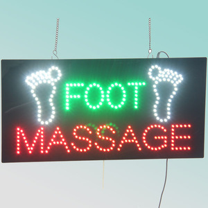 Panneau lumineux LED clignotant pour massage des pieds 60x30cm, <span class=keywords><strong>enseigne</strong></span> lumineuse LED ouverte - Product Image 1