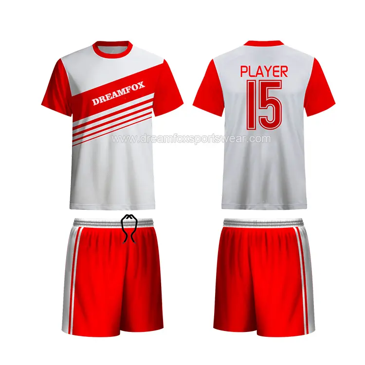 Großhandel 100% Polyester Fußball trikot Hersteller Fußball trikot Design Ihre eigene Farbe sublimierte Fußball trikot Uniform Thailand Qualität