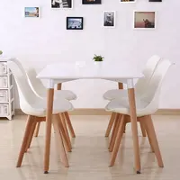 गर्म बेच होम फर्नीचर comedor 4 sillas आधुनिक सरल रसोई लकड़ी Mdf 4 या 6 कुर्सियों के साथ खाने की मेज सेट